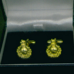 Cuff Links - Royal Marines Cap Badge Brass